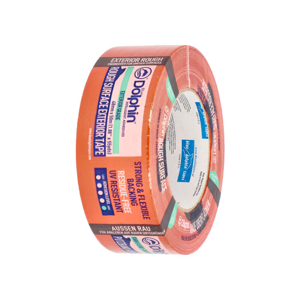 Rough surface exterior render masking tape Blue Dolphin DT-PR(O) orange 48mm 50m - box 24 rolls