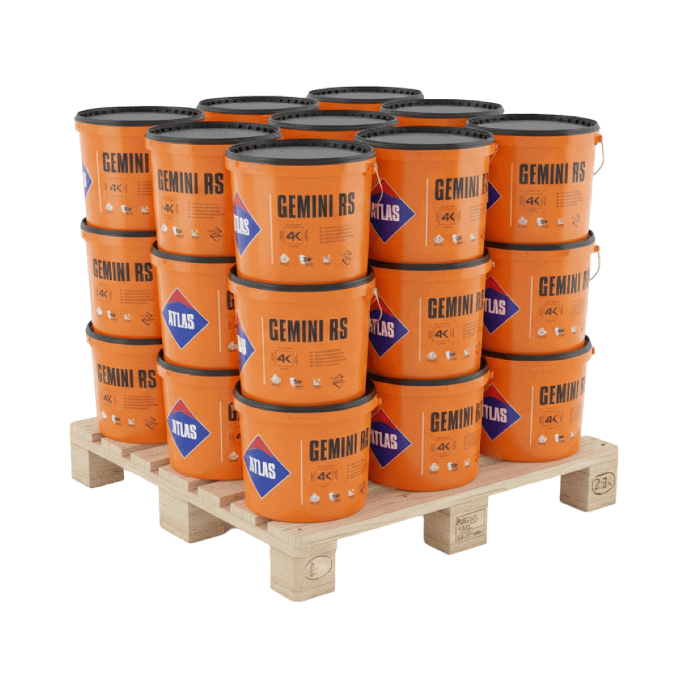 Silicone render ATLAS GEMINI RS 1.5mm white dotted 25kg - pallet of 24 buckets