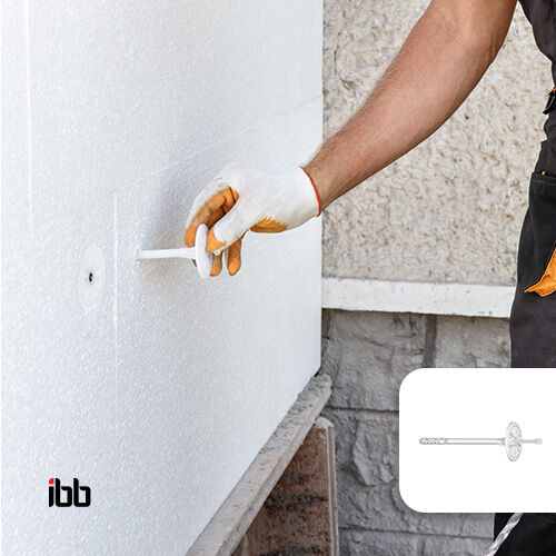 Basic Insulation Plug Polystyrene insulation render fixing plug LTX 10x140mm box 200pcs – IBB ...
