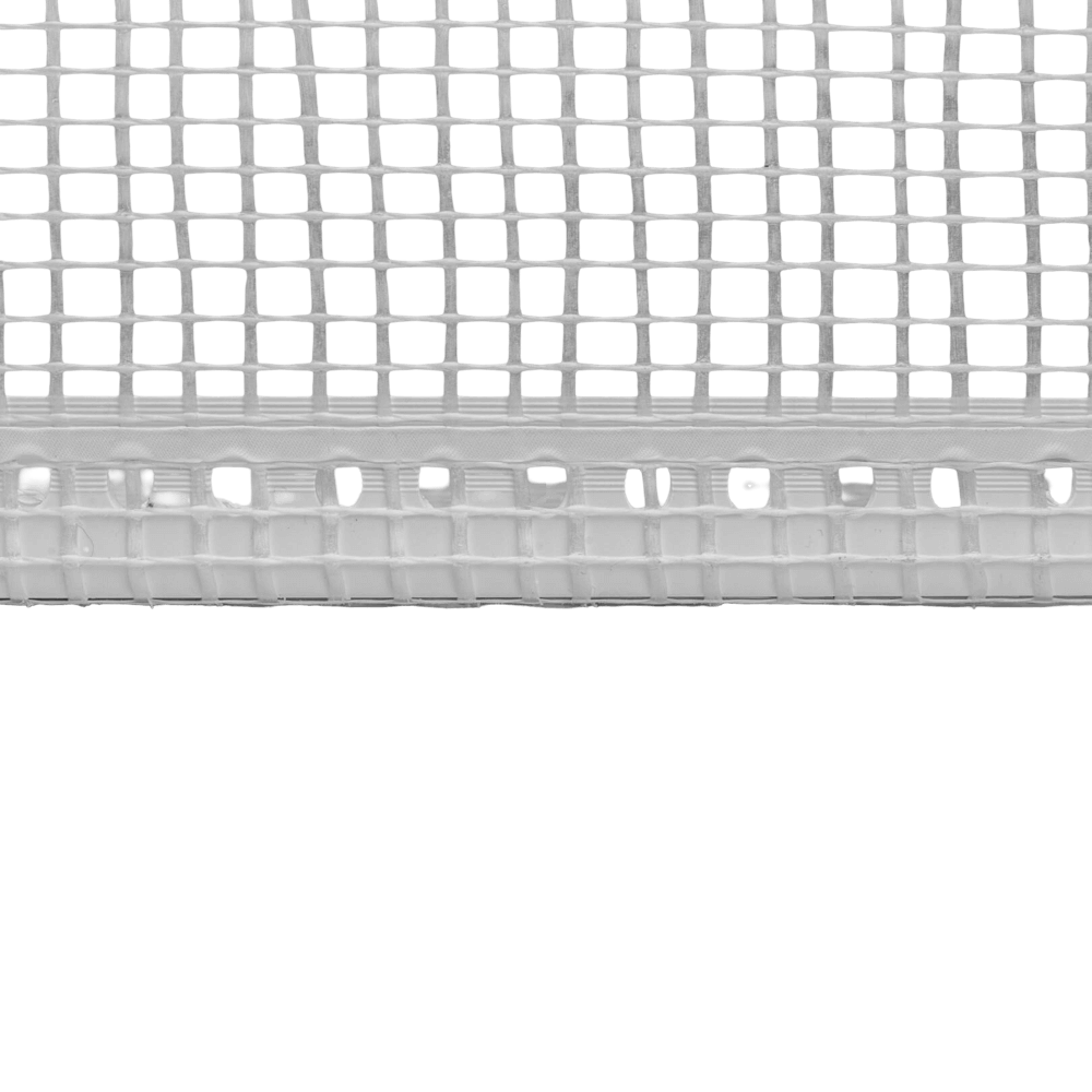 Corner bead with mesh PVC 10x10cm 2.5m for External Wall Insulation – pack of 50 lengths - Collection only