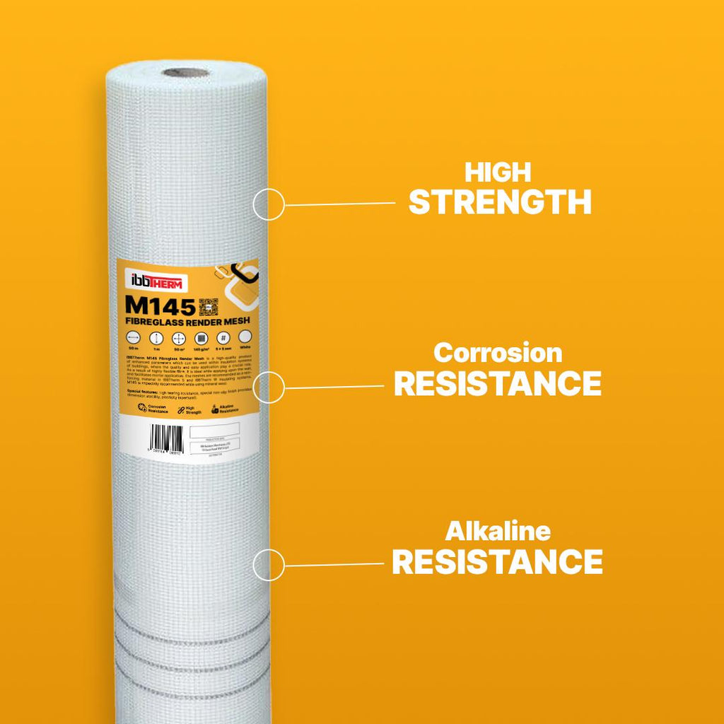 Fibreglass render mesh white IBBTherm M160 1x50m