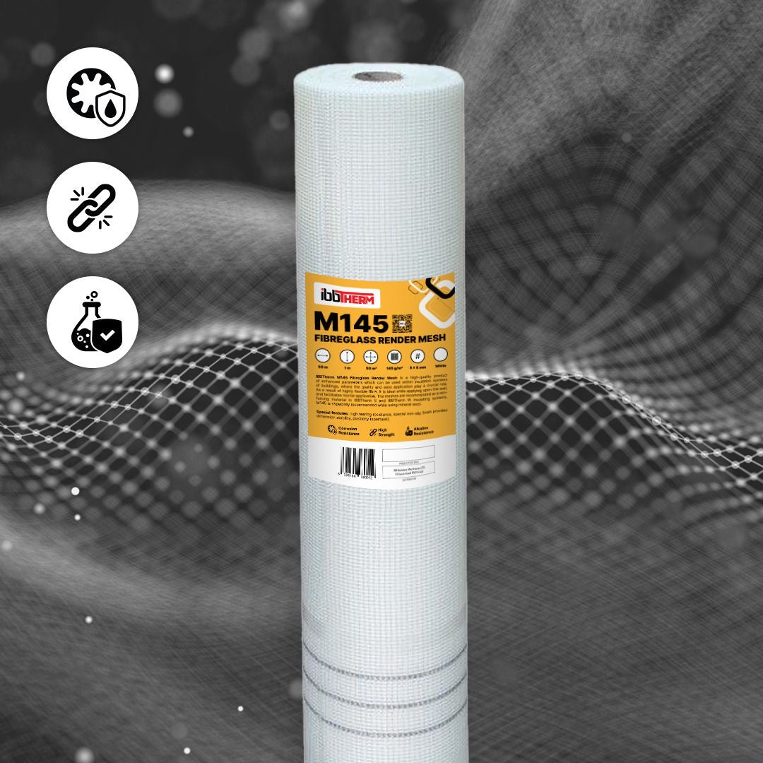 Fibreglass render mesh white IBBTherm M160 1x50m
