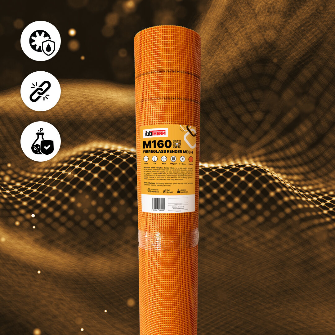 Fiberglass render mesh orange IBBTherm M160 - pallet of 30 rolls