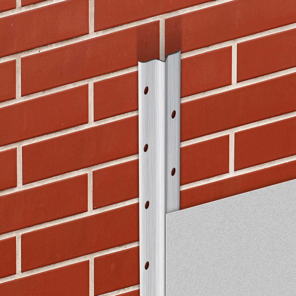 Flatness guide for plaster W10 steel 10mm x 2.5m, pack 50 lengths + 100 pcs brackets - Free delivery