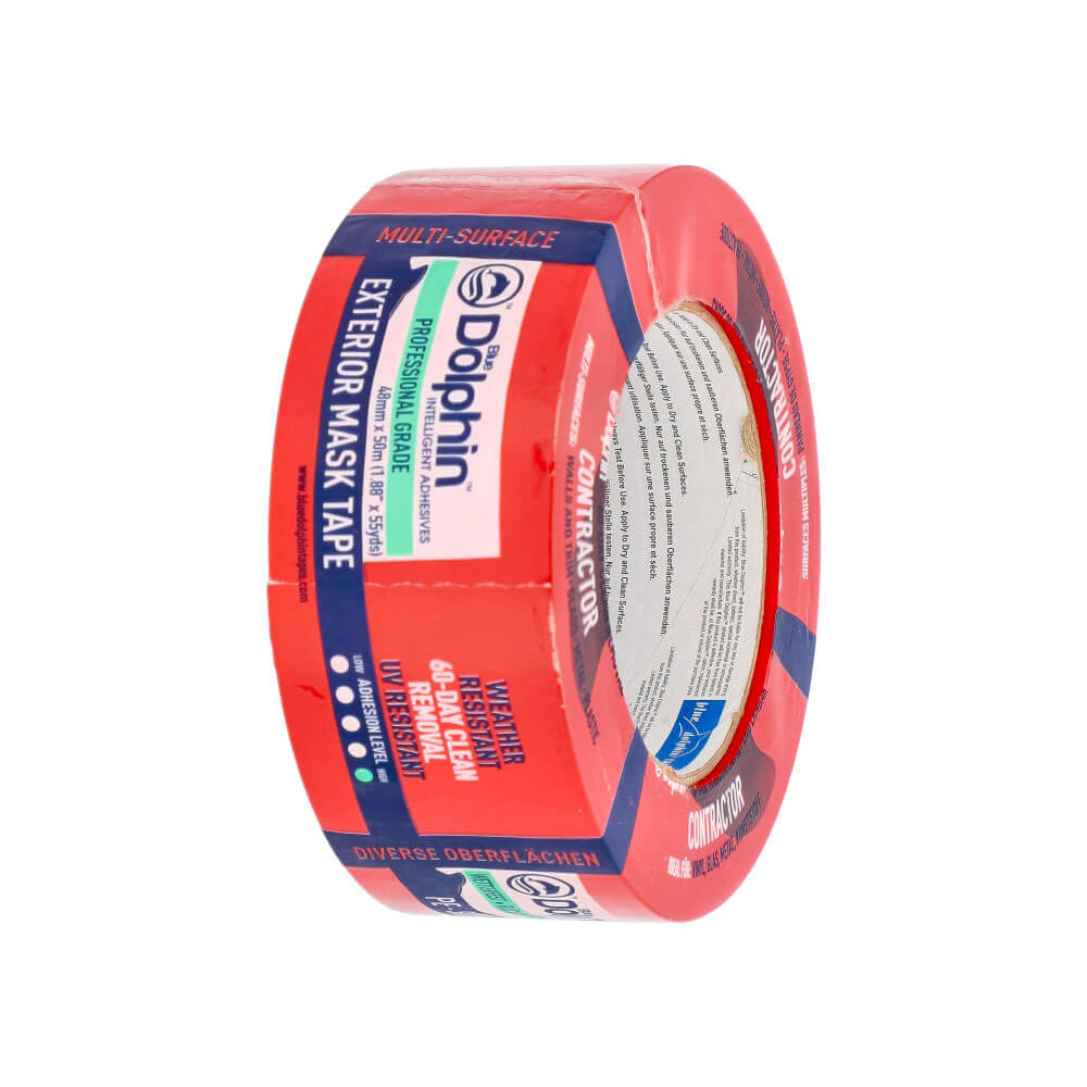 Red masking tape for smooth external surfaces Blue Dolphin MT-PE(R) 48mm 50m