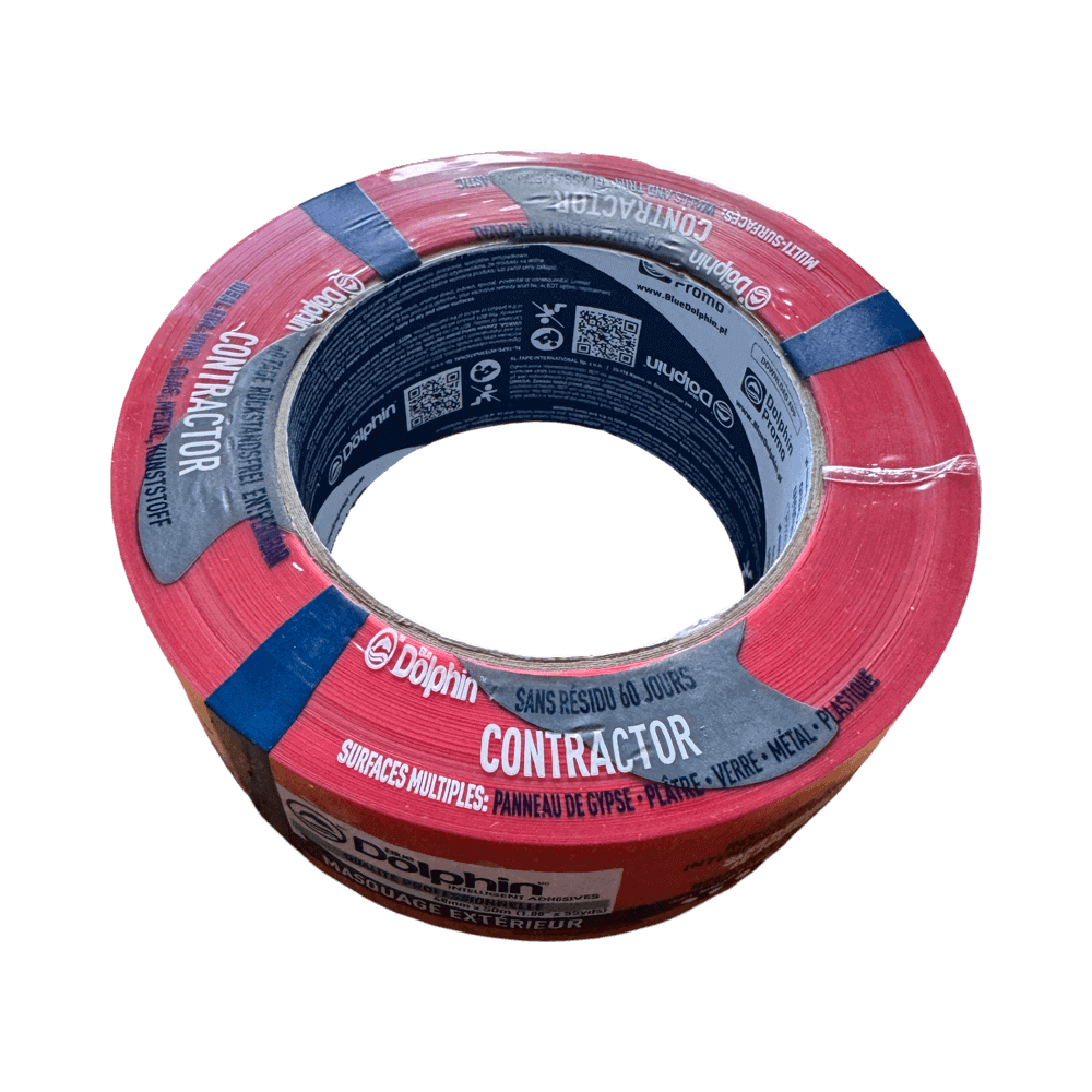 Red masking tape for smooth external surfaces Blue Dolphin MT-PE(R) 48mm 50m - box 24 rolls