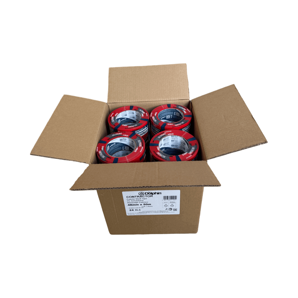 Red masking tape for smooth external surfaces Blue Dolphin MT-PE(R) 48mm 50m - box 24 rolls